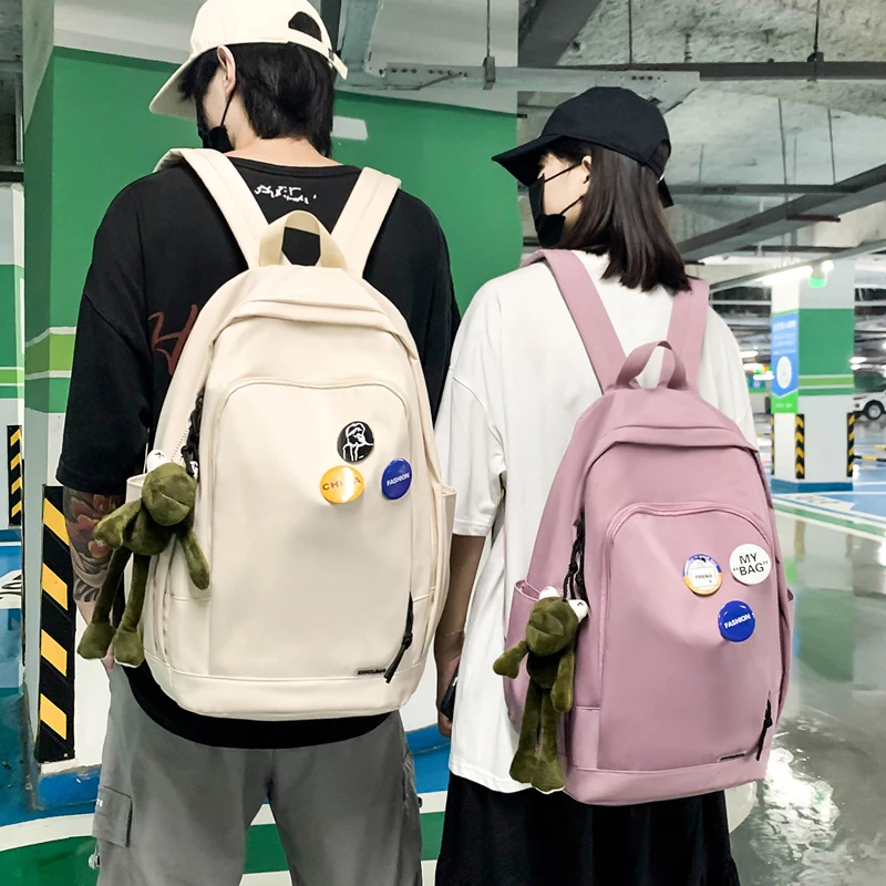 

seal Travel Bookbag school bags fashion schoolbag Solid colored backpack for College student simple women's backpack mochilas