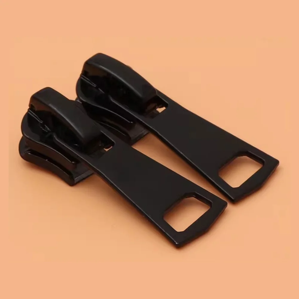 10Pcs 3 5 8 Zipper Puller Head Black Resin Zipper Slider Handmade Sewing Accessories Clothing Bag Zips for Replacement Parts