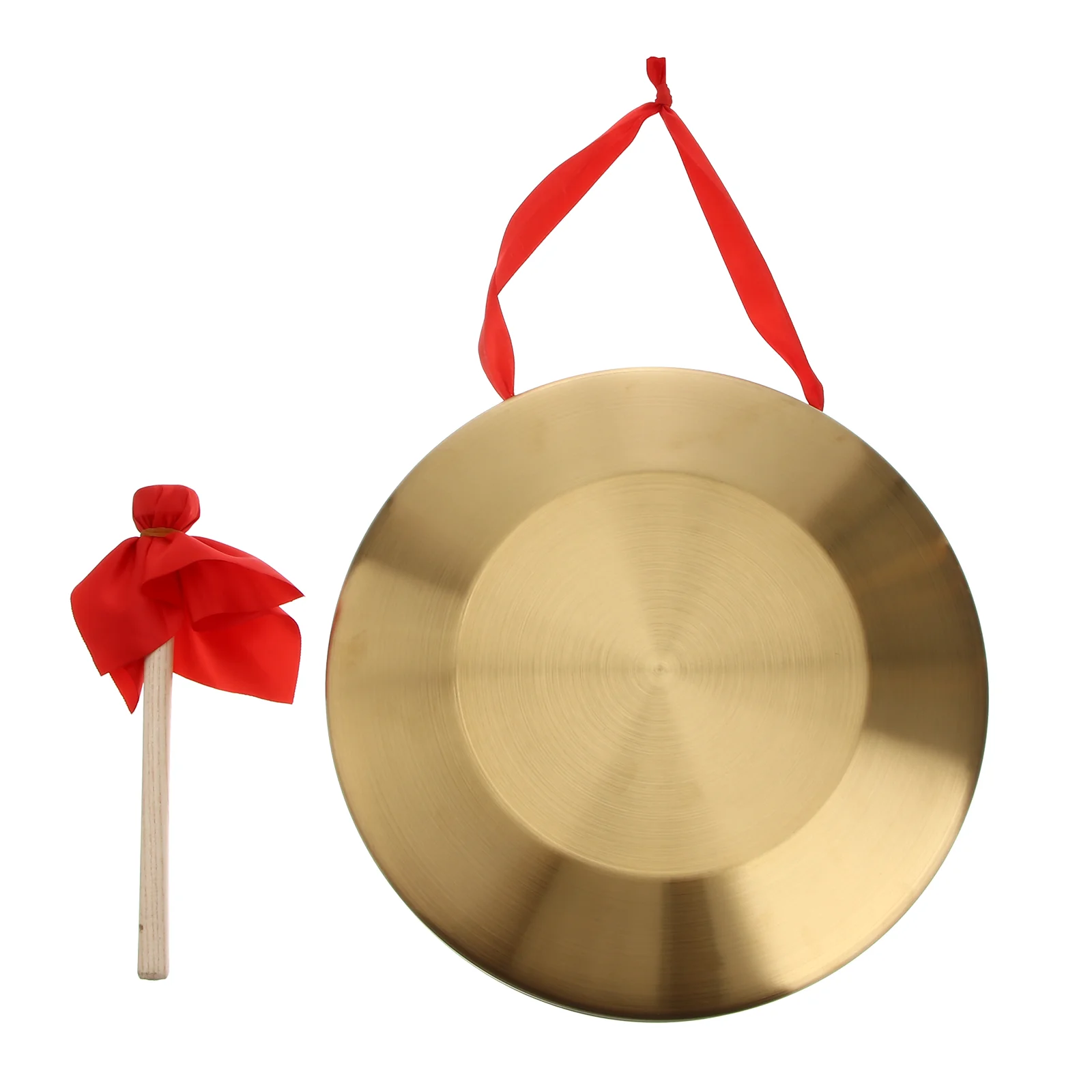 Chinese Gong Instrument 1 Set Practical Hand Gong Cymbal Chinese Gong Company Opening Golden