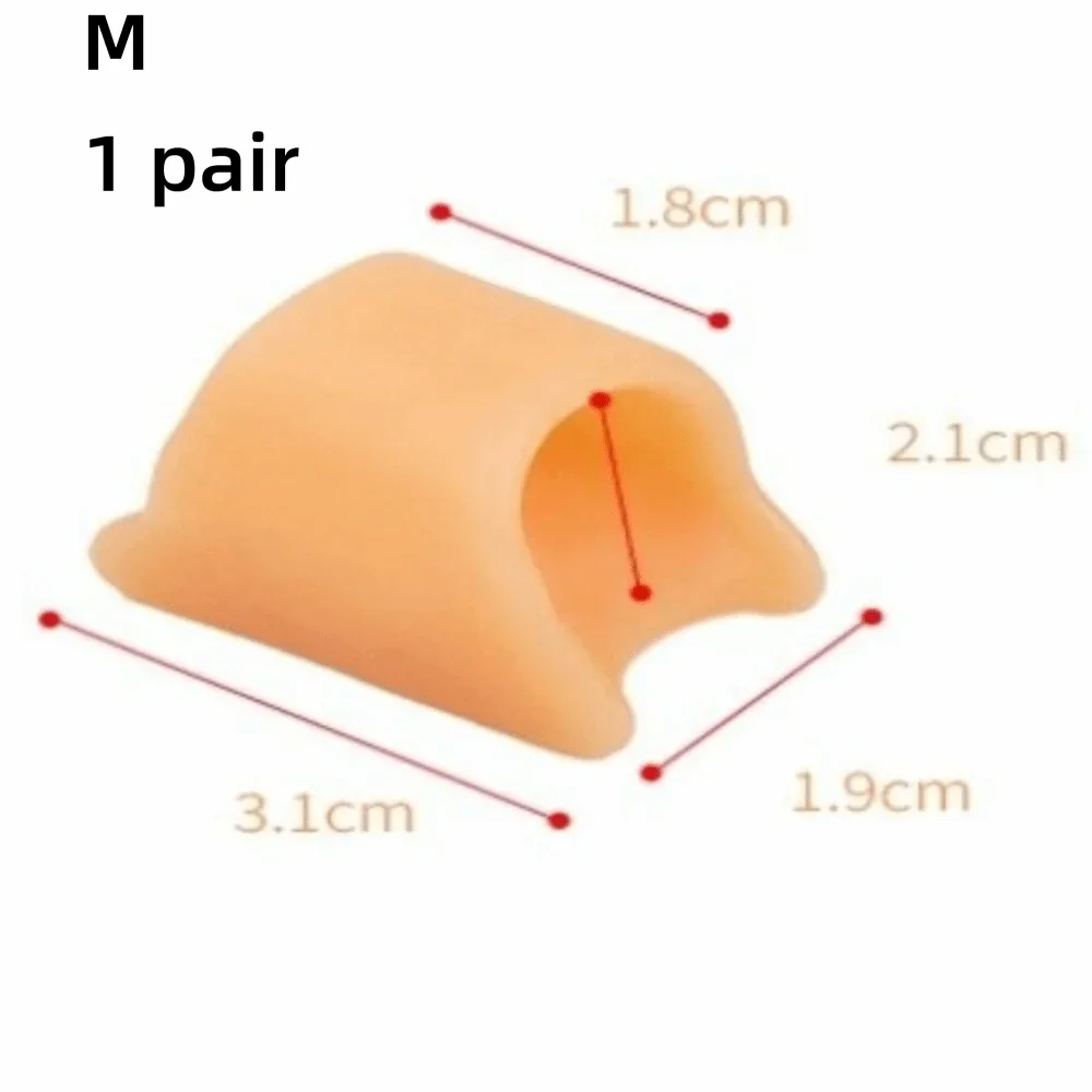 1 pair Foot Supplies Nude Toe Corrector Gel Material Toe Splint Toes Separator Hammer Toe Straightener Curled Toes