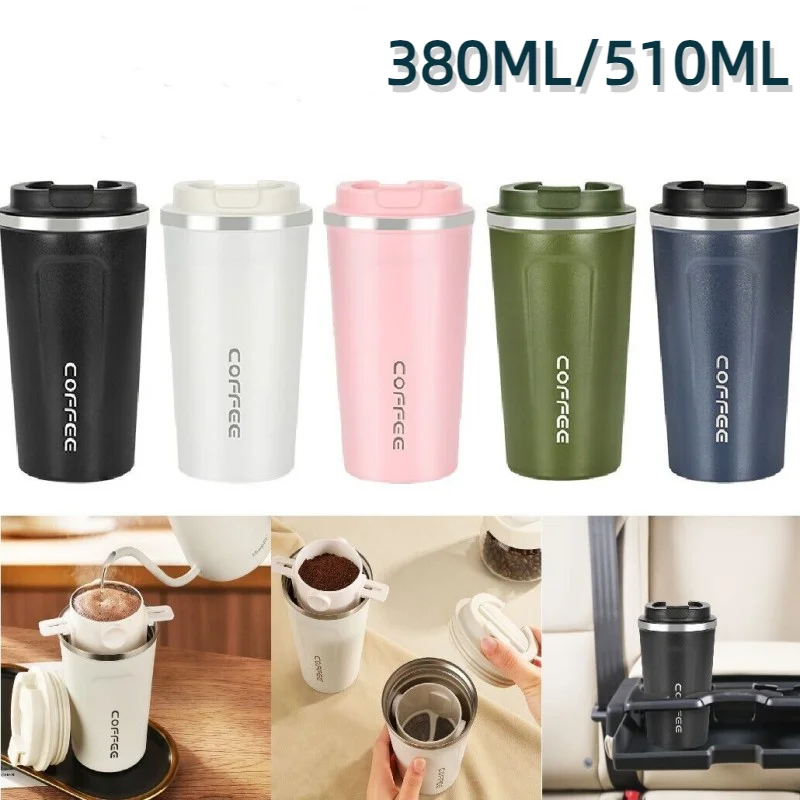 

Coffee Mugs 380ML 510ML Vacuum Thermos Bottle Double Wall Stainless Steel Insulated Vacuum Cup with lid Travel Mugs BPA Free