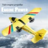 DIY RC Planes for Kids, Remote Control Airplanes Outdoor 2.4GHz 2-CH DIY Easy to RC Airplane Yellow 6