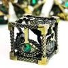DnD Metal Dice Set - Hollow Dragon Eye Green D&D Dice with Zinc Alloy Core, 7 Polyhedral RPG Dice for Dungeons & Dragons 2