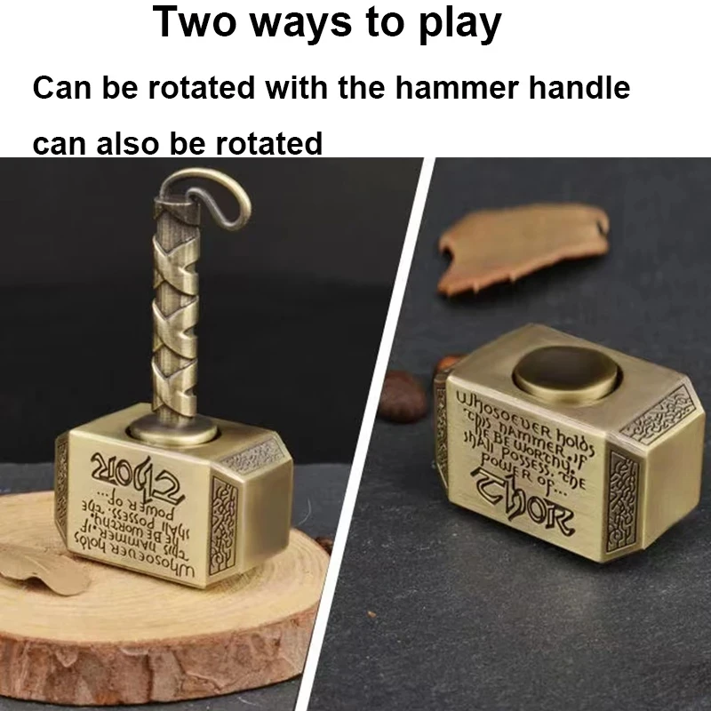 Wiitin Thors Battle Hammer Fidget Hand Spinner Made By Metal The Mighty Mjolnir Keychain Toy Stress Relief Toys For Kids Gift 4