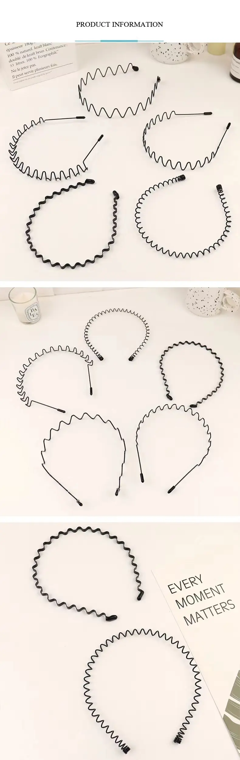 3 Pièces Antidérapant De L'humidité Large Bandeau,Bandeau Sport à Nouer,Bandeaus Cheveux Élastique, Bandeaus Doux Athlétique,pour Courir Et Le Basket-Ball,Fitness(3 Couleurs