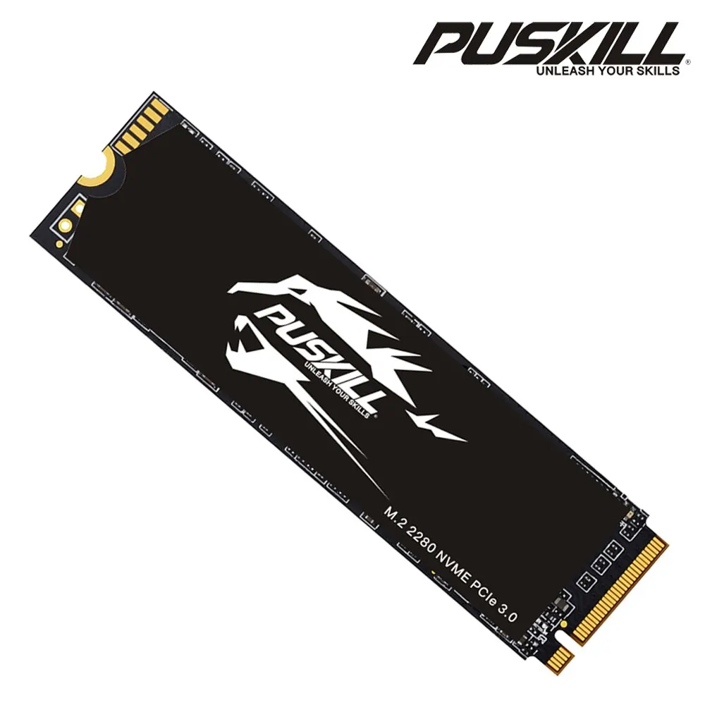 PUSKILL SSD M.2 NVMe 1TB 512GB 256GB 128GB PCIe M2 2280 Disco Duro Disco Interno de Estado Sólido para Ordenador Portátil