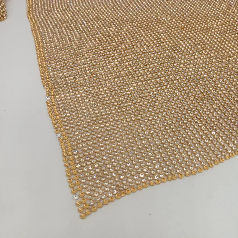Блестящая золотая основа 45x120 см, металлическая сетчатая ткань Chainmail для рукоделия, шитья, косплея, платья, сумки, одежды, ювелирные изделия для тела (art.: 3920c6bf4fa99) - 3920c6bf4fa99