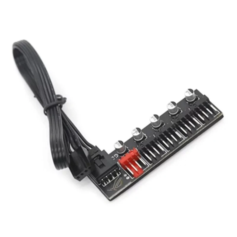 Adattatore Per Controller Velocità Splitter Per Hub Ventola Pc A 5 Per Raffreddamento Pwm A 4 Pin