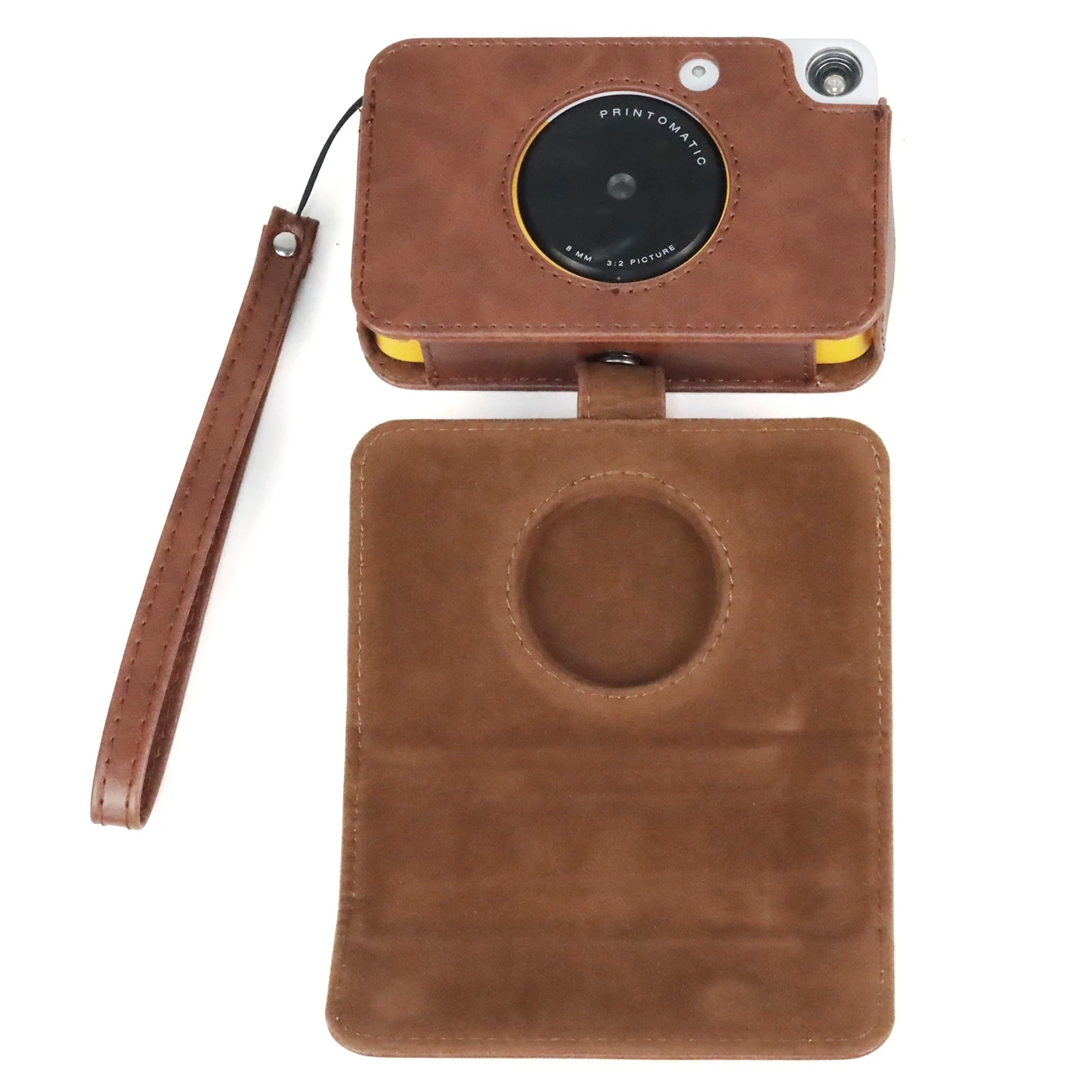 Funda de cuero PU para cámara de cuerpo completo, bolso con correa