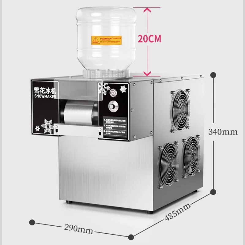 3L Ice Maker Machine 360W Snowflake Bingsu Ice Shaving Cube Maker Home Freezing Appliances 220/110V Vevor Europe Korea Hot Sell