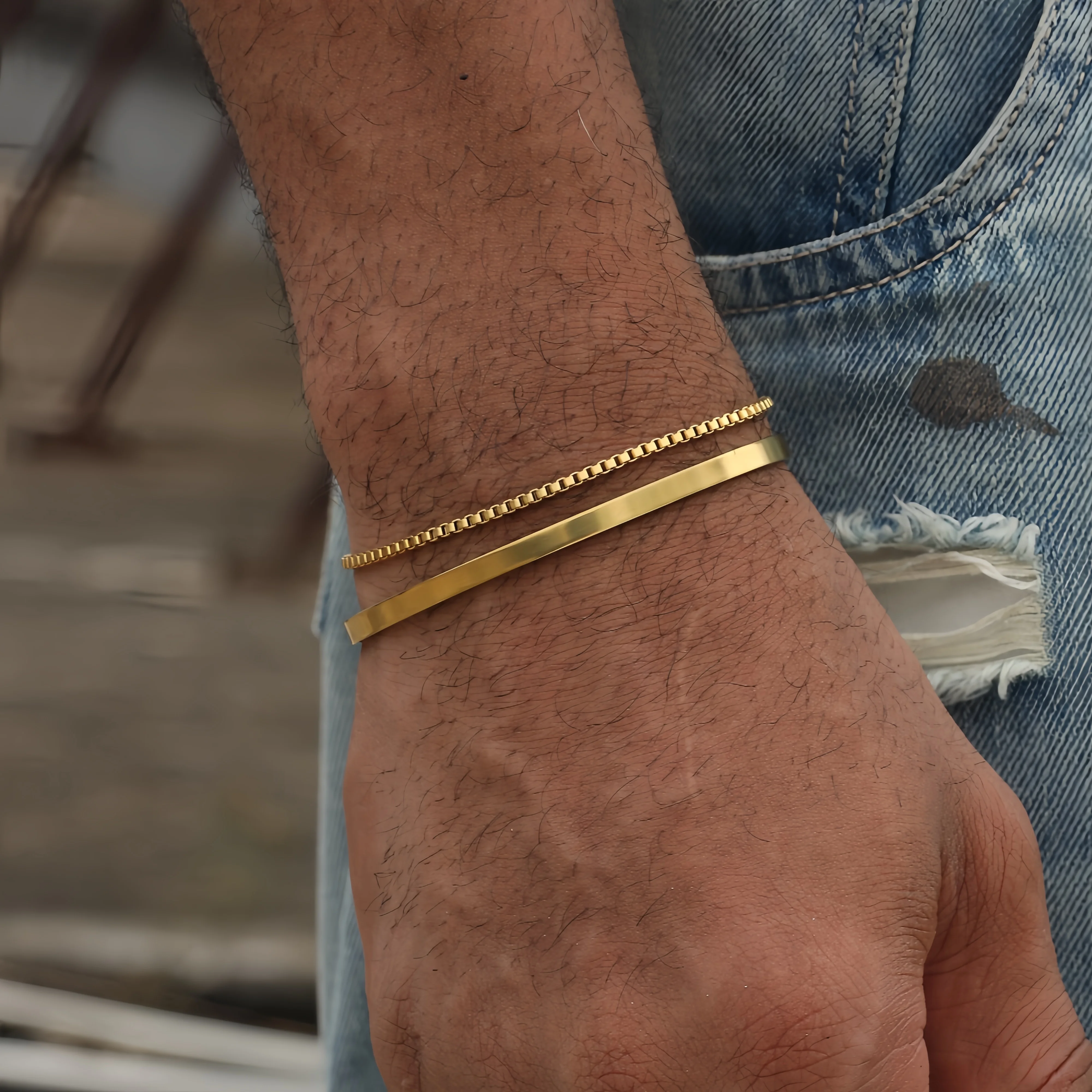 3mm Stainless Steel Cuban Chain Bracelet Men's 2