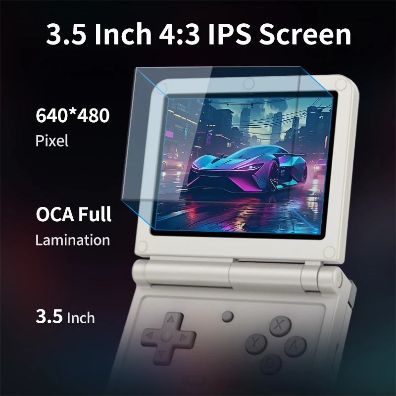 Retro Flip V90S Handheld Game Console 3.5 Inch 640*480 Ips Screen A133Plus Vibration Function Children's Gifts_voghion.com