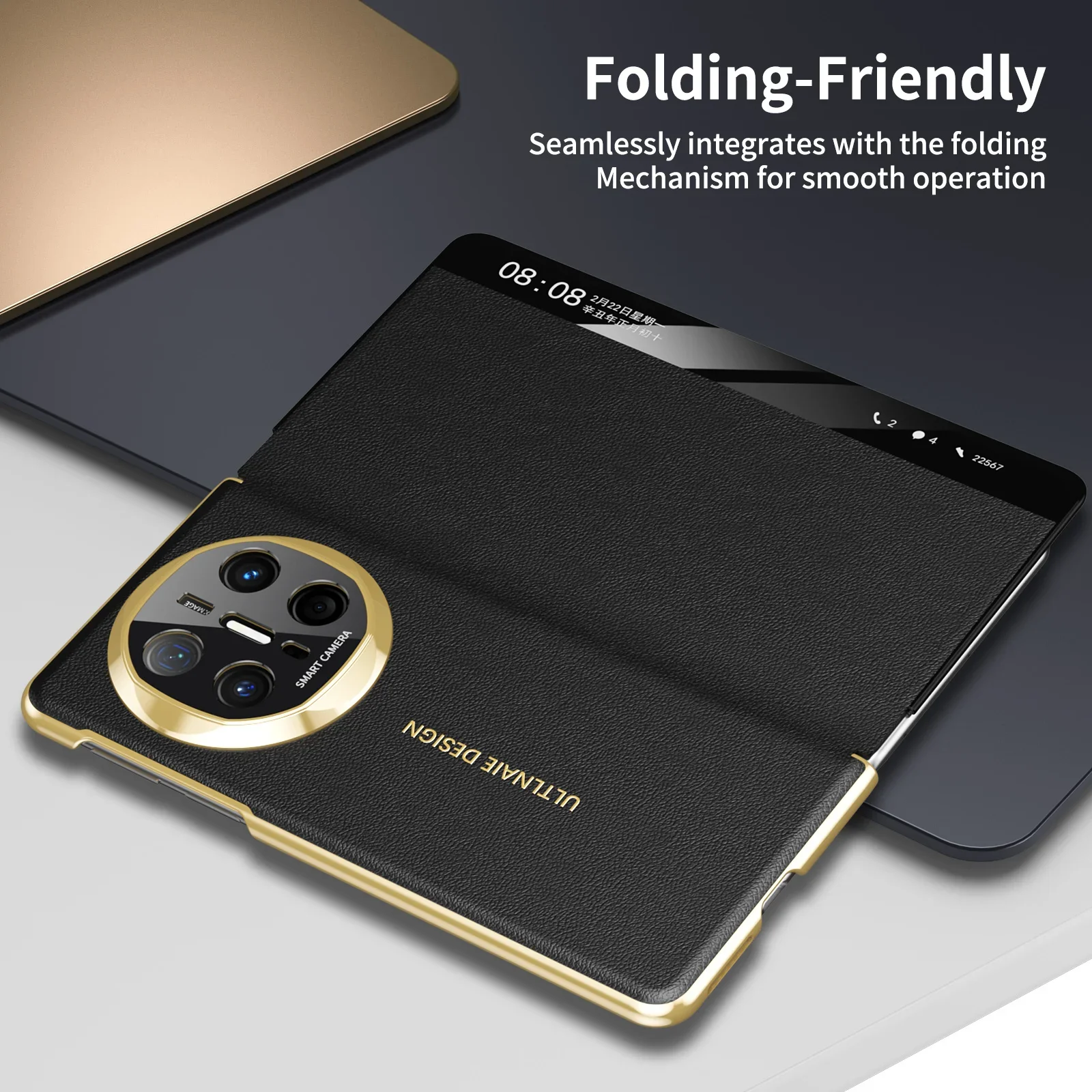Luxury Electroplated Matte Magnetic Flip Leather Case with Intelligent Window - Full Protective Cover