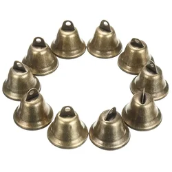 Set of Brass Jingle Bells for Holiday Decor and Crafting (10pcs)