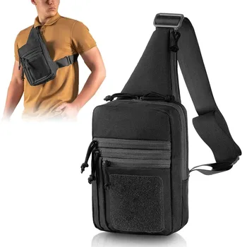 Borsa a tracolla tattica, fondina, trasporto nascosto, tracolla, borsa a tracolla, adatta per caccia, campeggio, viaggi, turismo