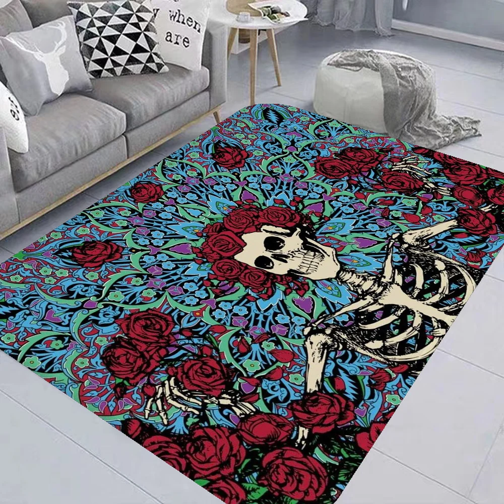 Horror Skull Floor Mat INS Style Soft Bedroom Floor House Laundry Room Mat Anti-skid Household Carpets 6