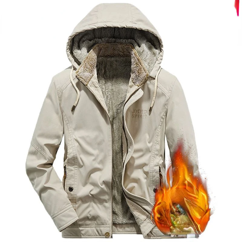 

Мужская куртка на хлопковом наполнителе, с защитой от ветра