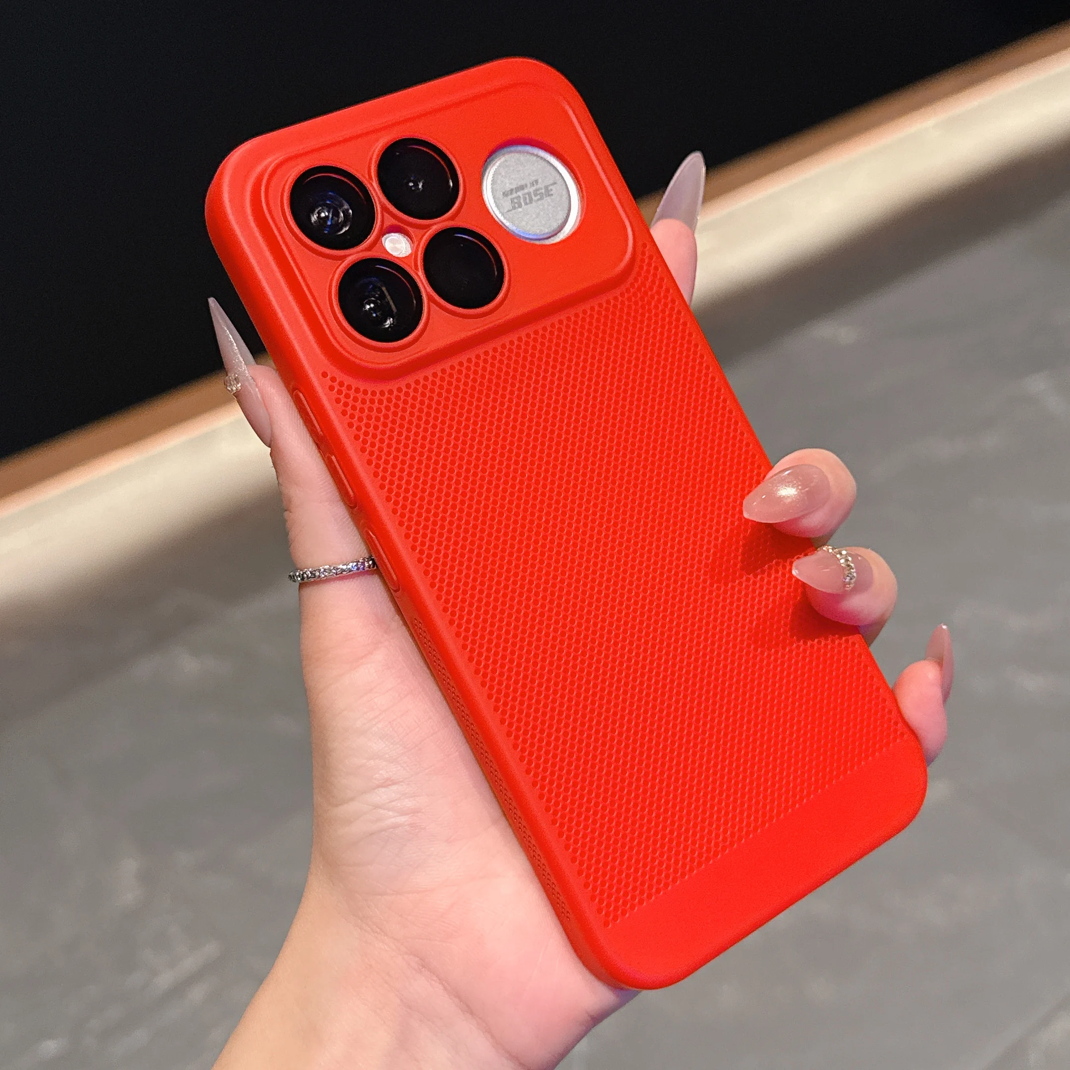 Ultra Thin Heat Dissipation Full Lens Glass Protector Phone Case - Enhanced PC Protect Cover