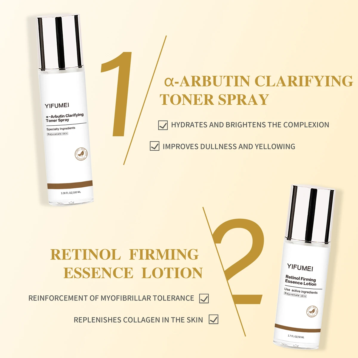 Retinol Collagen Face Lift Sets Skincare Products Toner+Lotion+Facial Day+Night Cream Ordinary Anti-Aging Facial Kit Pack 4pcs