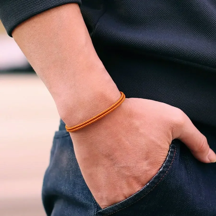 Handmade Adjustable Rope Bracelet for Men - Anniversary Gift for Boyfriend or Husband