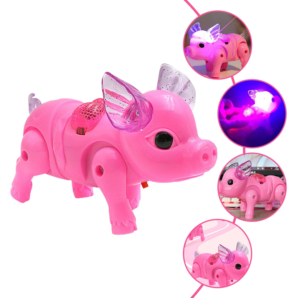 

Walking Pig Musical Luminous Toy Kids Educational Plaything Childrens Toys Piggy Electric Plastic Light