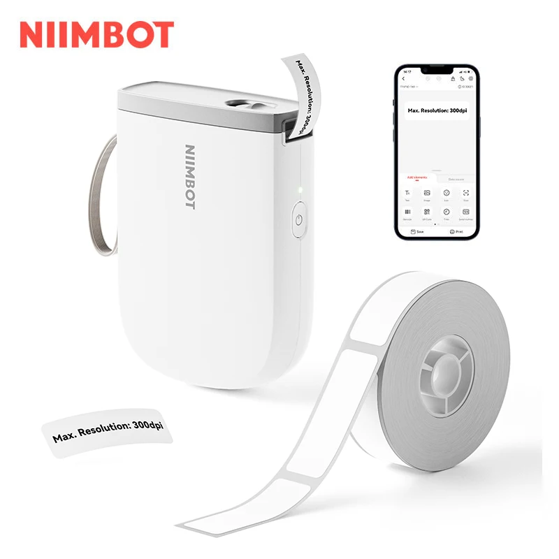 NIIMBOT D11 New Version Label Printer Mini Portable 300DPI Bluetooth Wireless Label Maker Name Tag Kitchen Sticker PrintingMaker