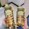 Plastic Sport Bottle Fitness Water Bottle Leakproof Water Bottle 600ml/800ml/1000ml High Temperature Resistant Water Cup Summer 2
