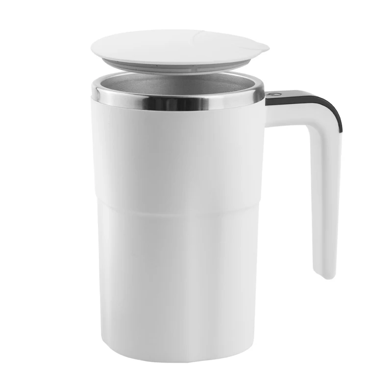 HOMEFISH 380ML Mini Electric Coffee Mug with Self-Mixing USB Rechargeable IP67 Waterproof Food-Safe Automatic Magnetic Tea Cup