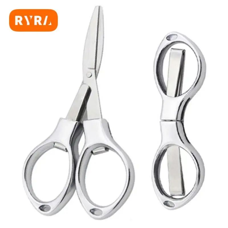 

Mini Scissors Foldable Kitchen Bar Utensils 23g Makeup Scissors Portable Home Supplies Silver Stainless Steel Scissors Small Abs