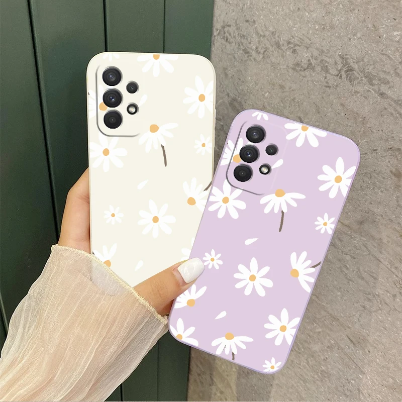 White Sunflower Silicone Phone Case - Shatterproof Camera Protection with Thin Soft Back Cover