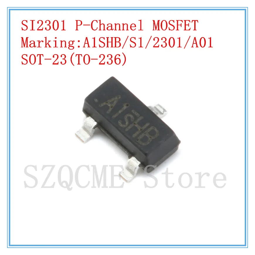 20PCS-SI2301-CJ2301-2301-Marking-A1SHB-A01-2301-S1-20V-2-3A-P-Channel ...