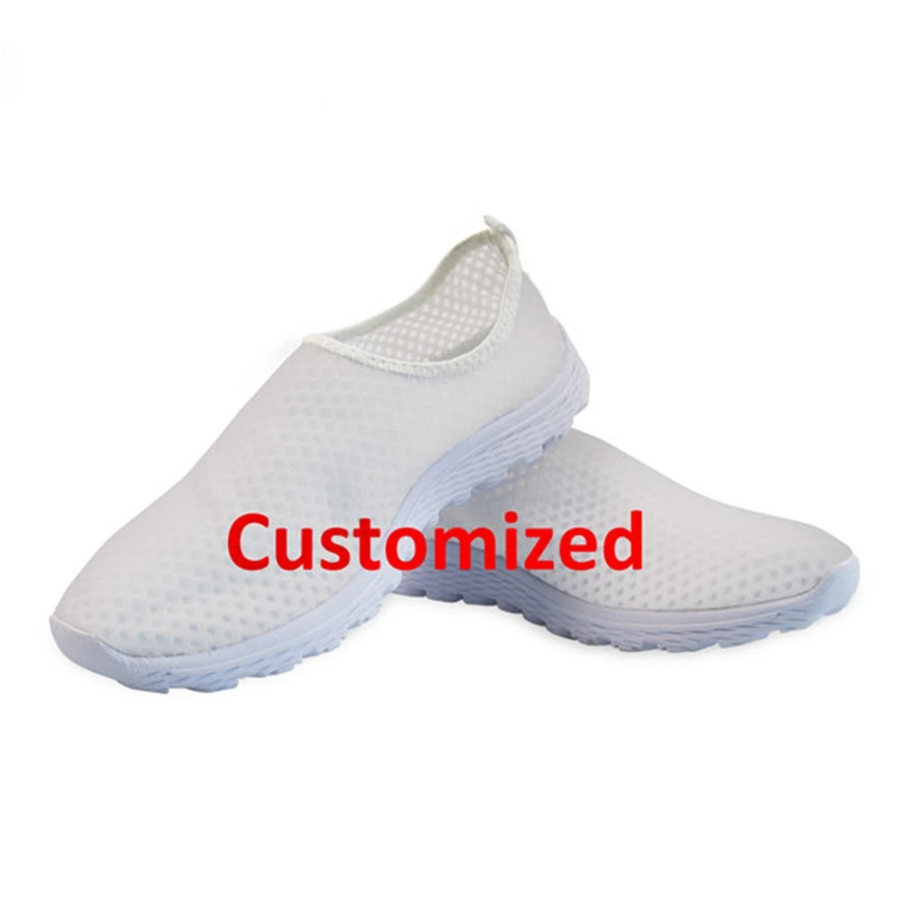 

HOMDOW Customize Image/Logo/Name/Text Women's Sneakers Flats Spring Summer Ladies Air Mesh Comfortable Shoes Woman Beach