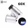 60X Illuminated Microscope Portable Handheld Jeweler Magnifier With LED Light Mini Pocket Magnifying Glass For Home And Office 1