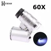 60X Illuminated Microscope Portable Handheld Jeweler Magnifier With LED Light Mini Pocket Magnifying Glass For Home And Office 1