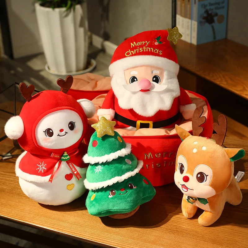 

Милый Рождественский Санта-Клаус Олень Снеговик Плюшевые игрушки набивная Праздничная Кукла рождественские подарки для детей декор для девочек