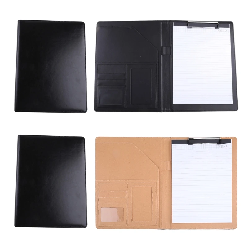Leather Conference File Folder Document Manager With Calculator