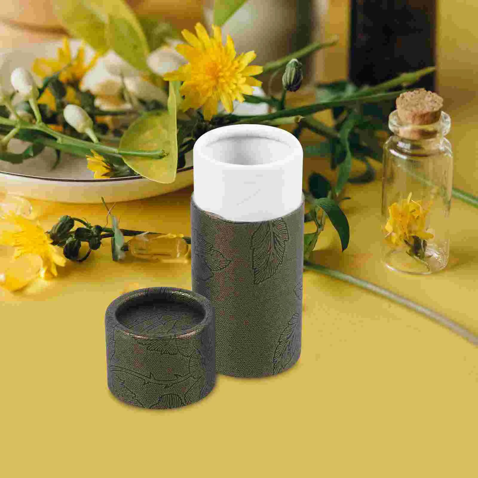 크래프트 종이 튜브 뚜껑 에센셜 오일 병 포장 튜브 상자, 차 보관 상자, 10ml, 10 개