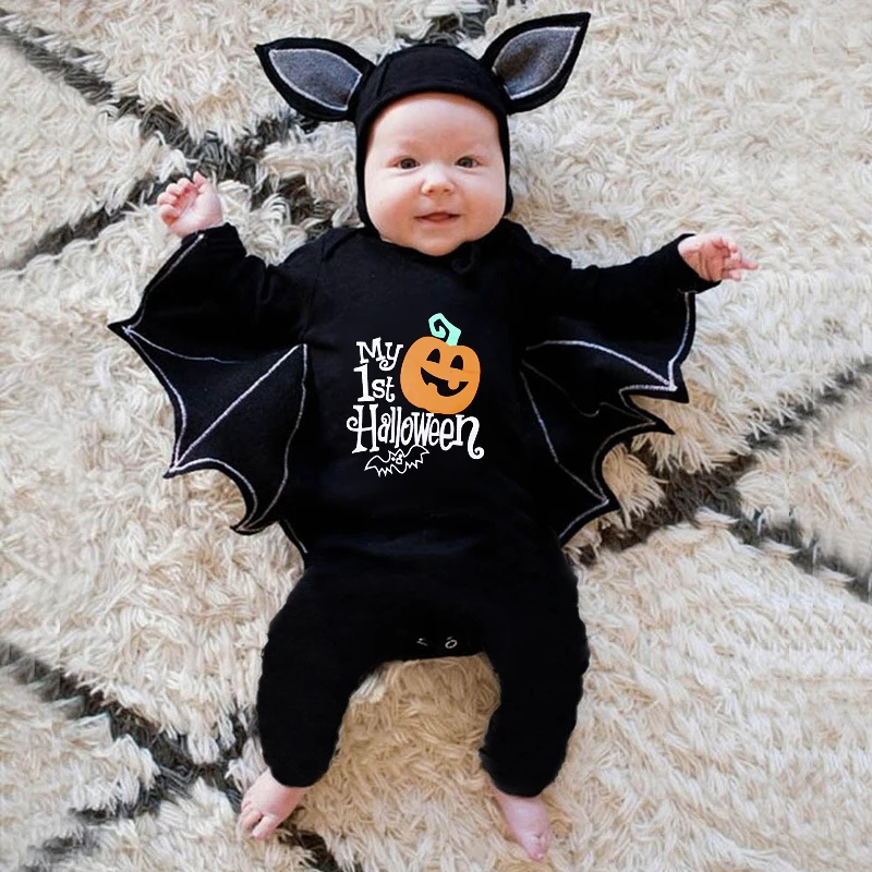 Infant Halloween Costume Newborn Baby Clothing Toddler Baby Boys Girls Long Sleeve Romper Outfits Set Overalls Bodysuit 6-24M