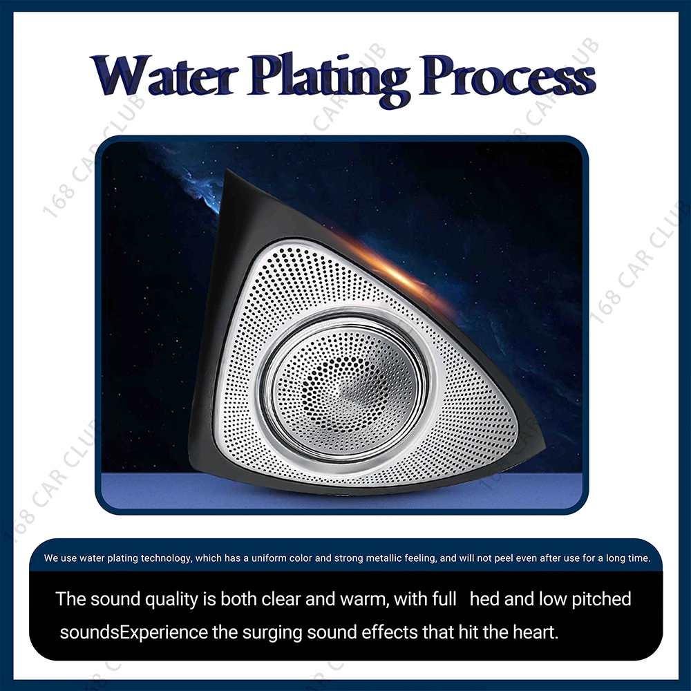 3/64 Colors 3D Rotating Tweeter Speaker For Mercedes Benz W205 W213 W222 X253 W177 GLB A/C/E/GLC/S-Class Car