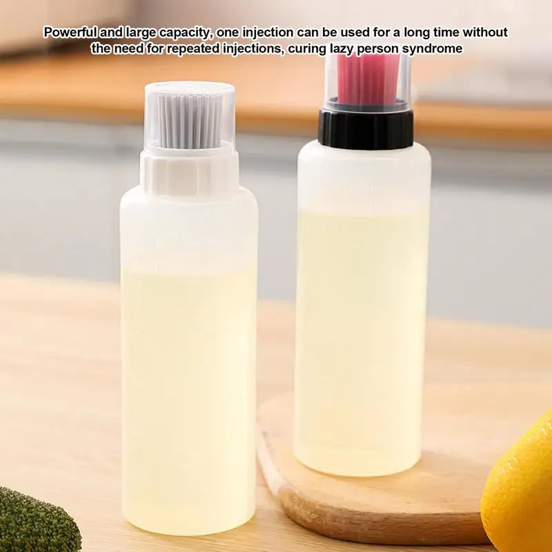 Sauce Squeeze Bottles Silicone BBQ Oil Brush Bottle Bread Pastry Brush Baking Utensil Seasoning Sauce Kitchen Cooking Gadgets 175ml 350ml
