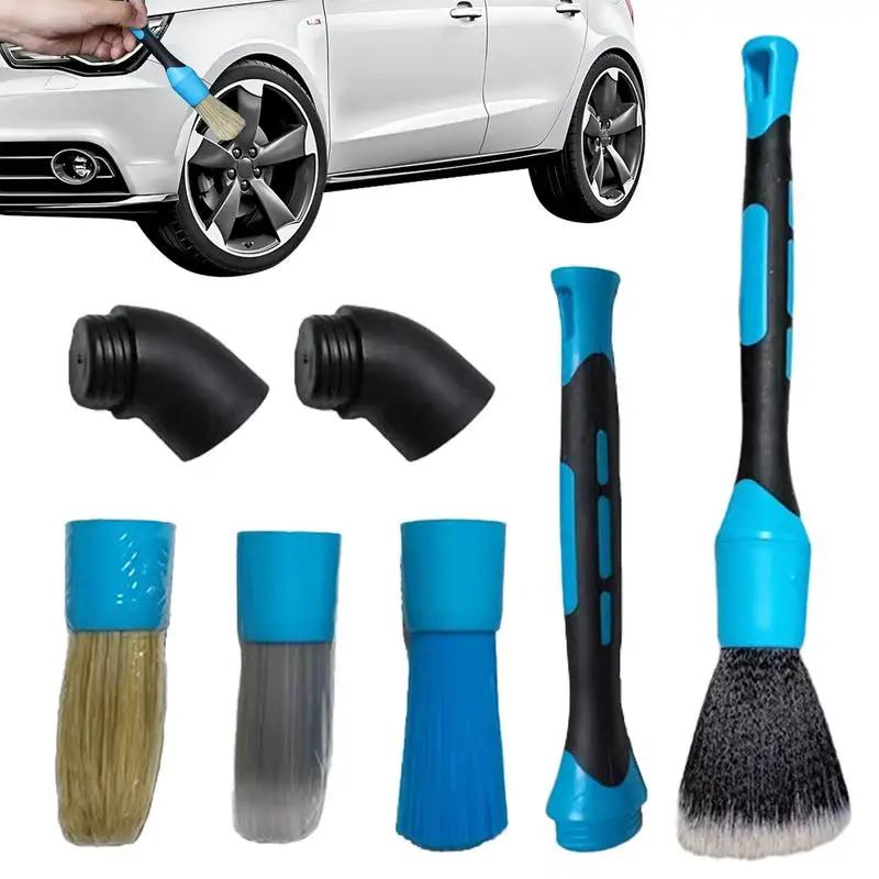 

Car Detailing Brush Set Auto Scratch Free Ultra Soft Duster Brushes Comfortable Durable Grip Car Dash Duster Brush Accessory