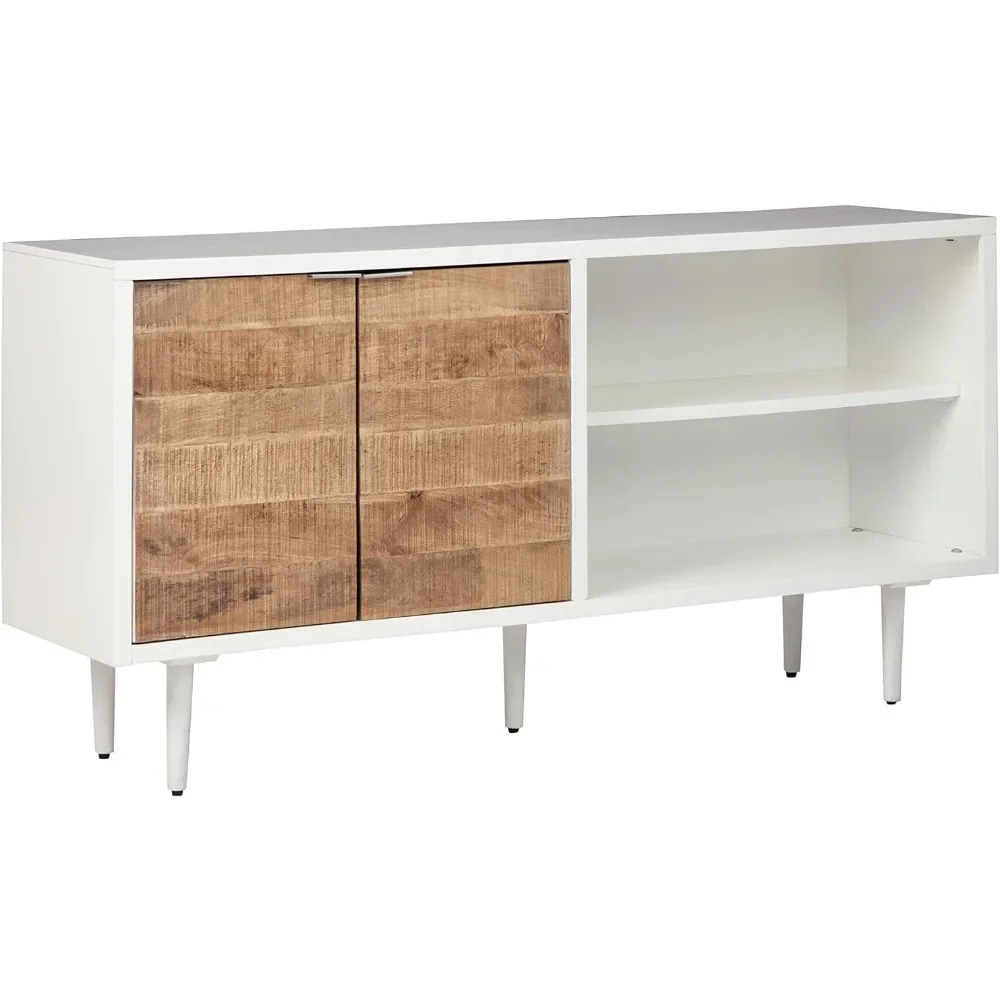 

Signature Design by Ashley Shayland Contemporary Accent Cabinet or TV Stand, White & Brown