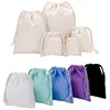 Reusable Cotton Drawstring Bags Fabric Storage Bag Drawstring Gift Bag For Sundries Fruit Vegetable Kitchen Produce Bag 1