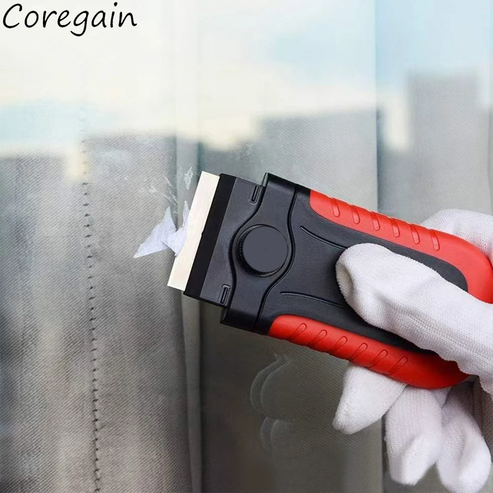 Razor Blade Scraper 5Pcs Blades Storage Tank Sticker Remover Cleaning Squeegee for Window Cooktop Oven Stove