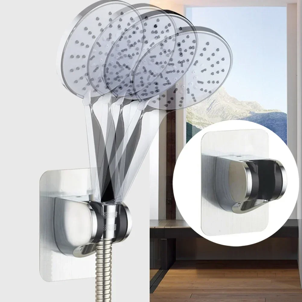 Description Picture 2 of itemShower Head Holder Shower Bracket Adjustable Self-Adhesive Showerhead Brackets Shower Head Stand Bracket Bathroom Accessory