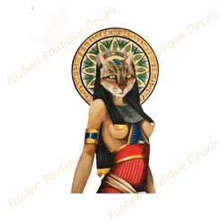 Fuzhen Boutique Decals Exterior Accessories for Egyptian Cat Girl Animal Car Sticker Vinyl Anime Decal Custom Printing Decor