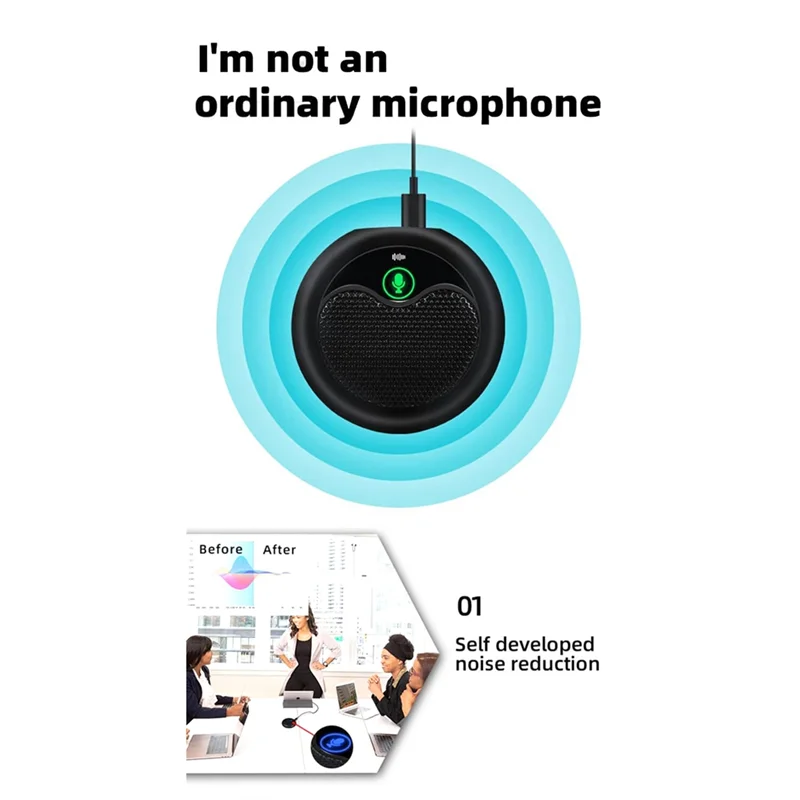 Omnidirectional Condenser USB Microphone for Online Meetings and Recording