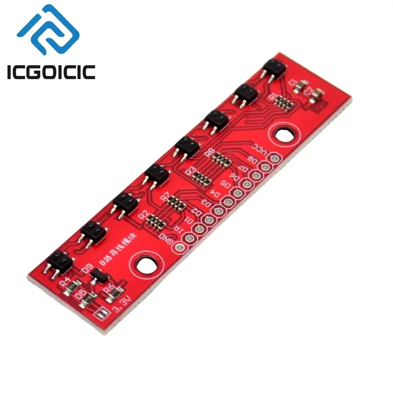 1-10PCS 8-Channels Infrared Line Tracking Sensor Module – Digital Output for Arduino Smart Car Robot DIY Projects image 3
