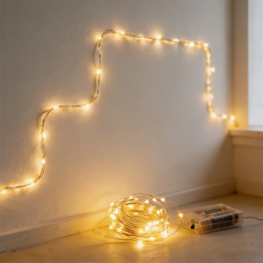 LED String Lights with Silver Wire