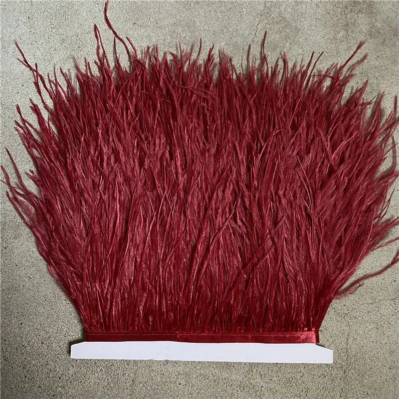 Ostrich Feather Trim Fringe Feather Ribbon 10 Yard 10-15CM/4-6Inch Width Sewing Crafts Costumes Decoration ostrich feathers craft feathers natural feathers